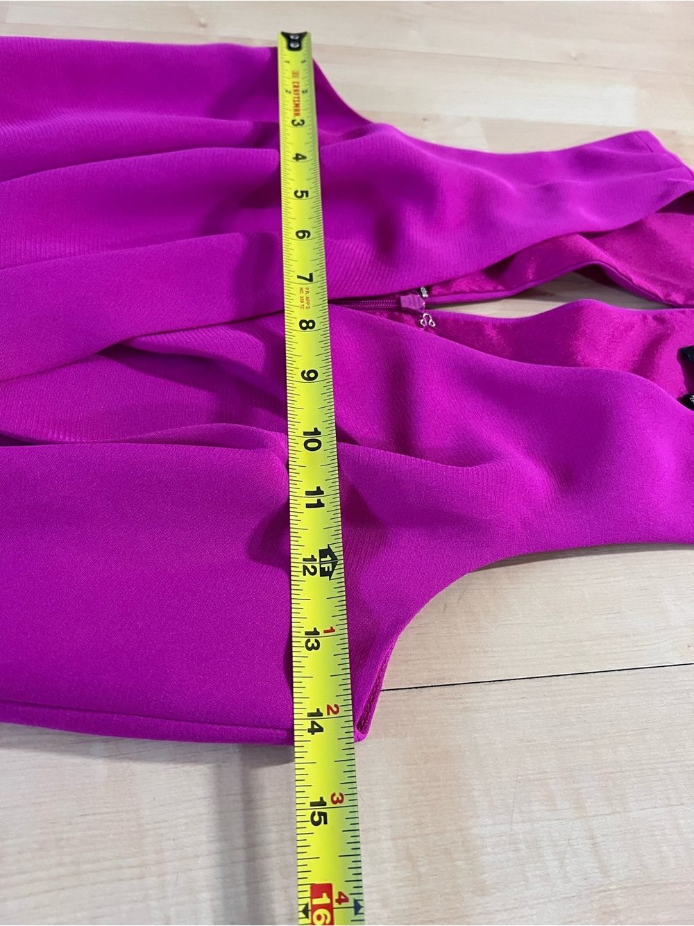 Adelyn Rae Fuchsia Pink Wrap Mini Dress Sleeveless Asymmetrical Hem Size XS Chic - Picture 6 of 7